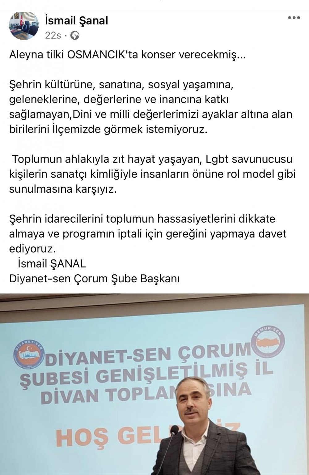 Bir yasak çağrısı da Aleyna Tilki'nin konserine: Gereğini yapmaya davet ediyoruz - Resim : 1