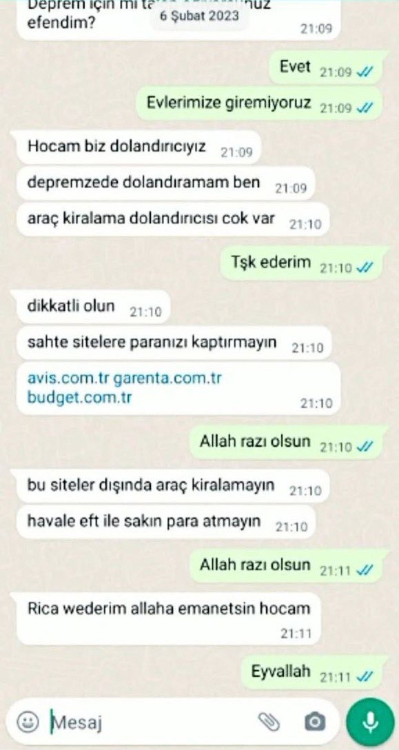 'Depremzedeyi dolandıramam' dedi, uyarıda bulundu - Resim : 2