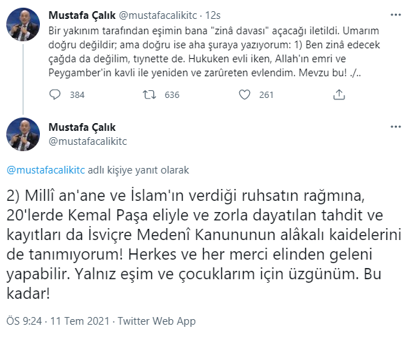 Mustafa Çalık'tan skandal 'ikinci eş' paylaşımı - Resim : 1