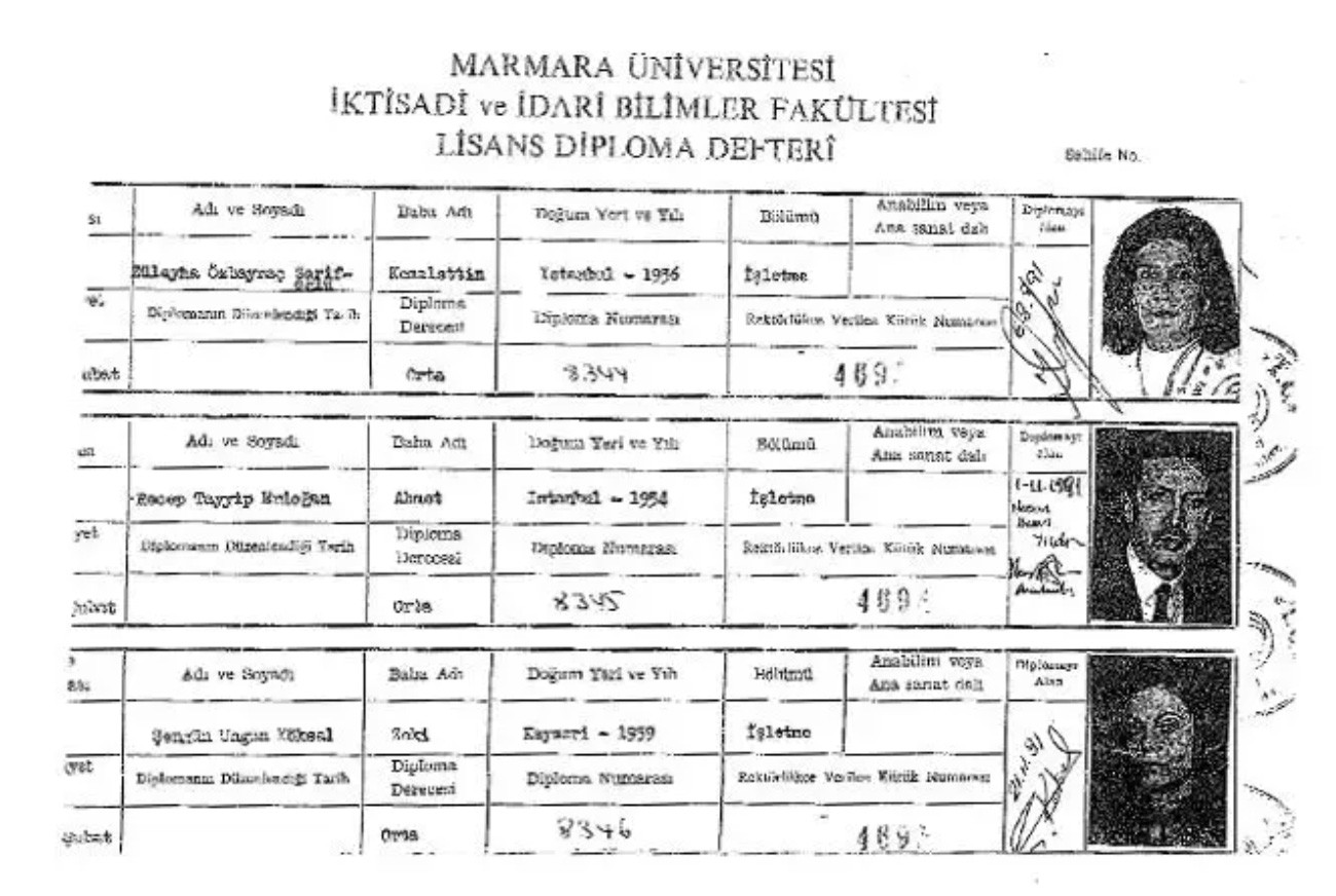 Hürriyet, Erdoğan'la ilgili mezuniyet belgeleri yayımladı - Resim : 3