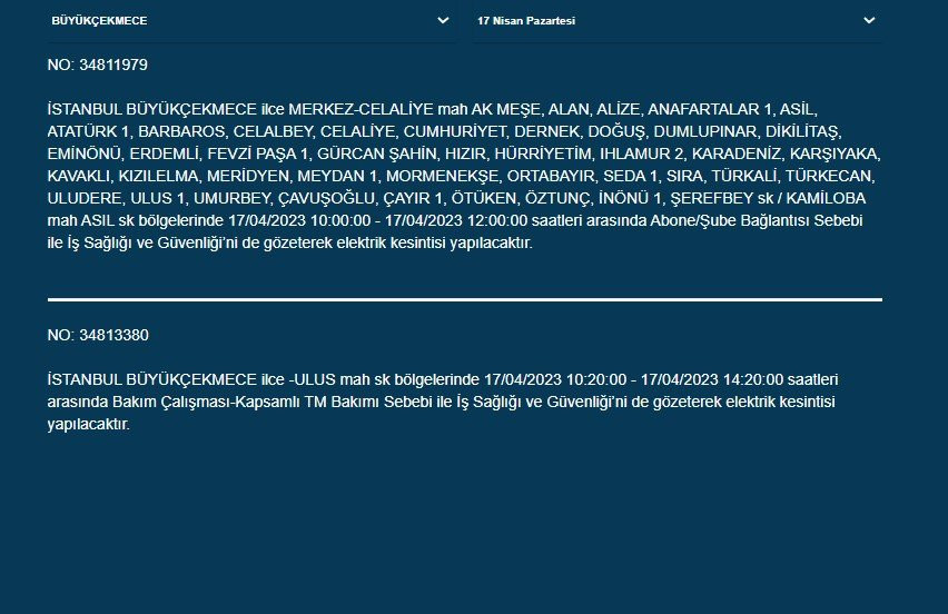 İstanbul'un 21 ilçesinde elektrik kesintisi: Saatler sürecek - Resim : 10