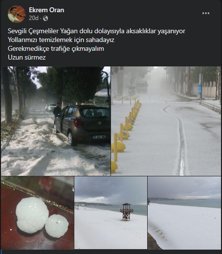İzmir, dolu yağışıyla beyaza büründü - Resim : 1