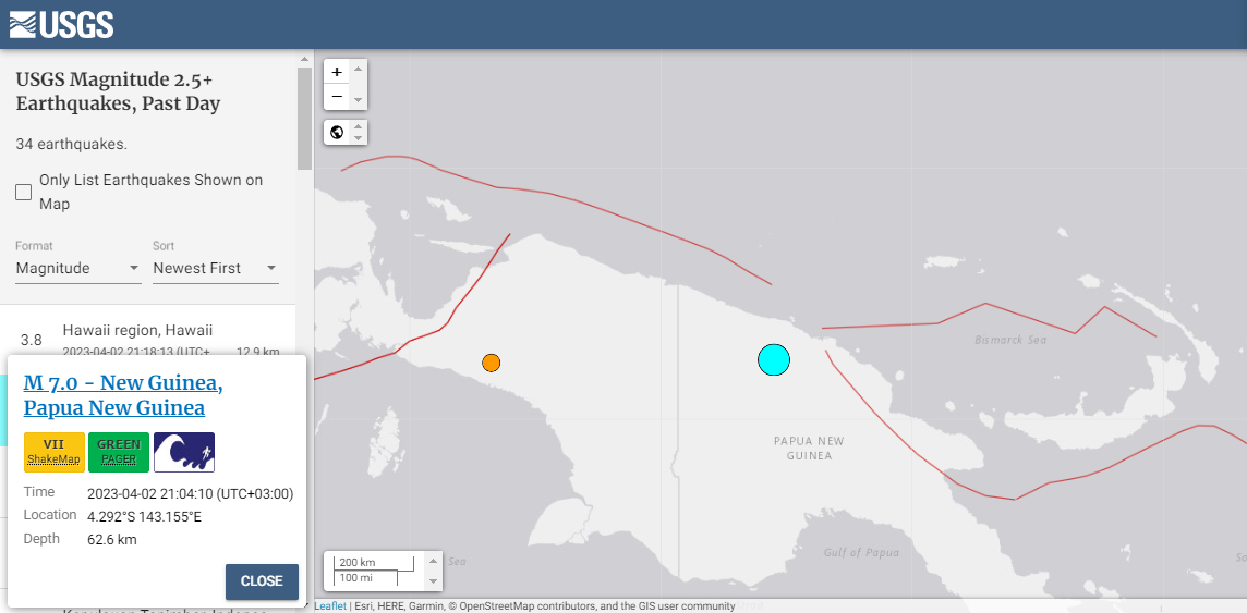 Papua Yeni Gine'de 7 büyüklüğünde deprem - Resim : 1