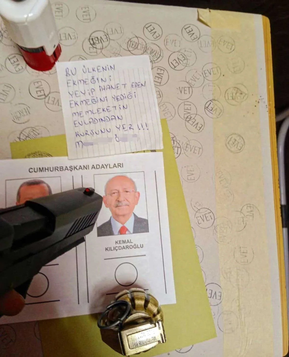 Rize'de oy kabinine silahla girdi, Kılıçdaroğlu'nu tehdit etti - Resim : 1
