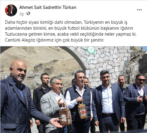 AKP'li belediye başkanı, Ali Koç'un ziyaretini siyasi propagandaya çevirdi - Resim : 1