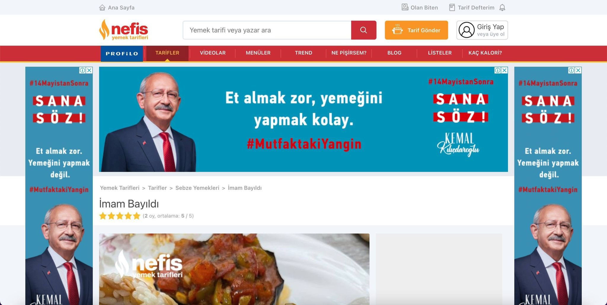 CHP bir yemek tarifi sitesine et fiyatlarındaki artışa gönderme yapan reklam verdi - Resim : 1