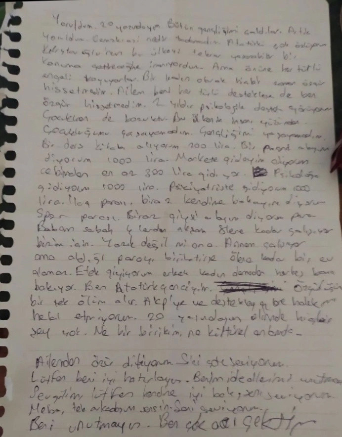 Marmaray'a atlayarak intihar eden gencin mektubu ortaya çıktı, kuzeni konuştu... - Resim : 1