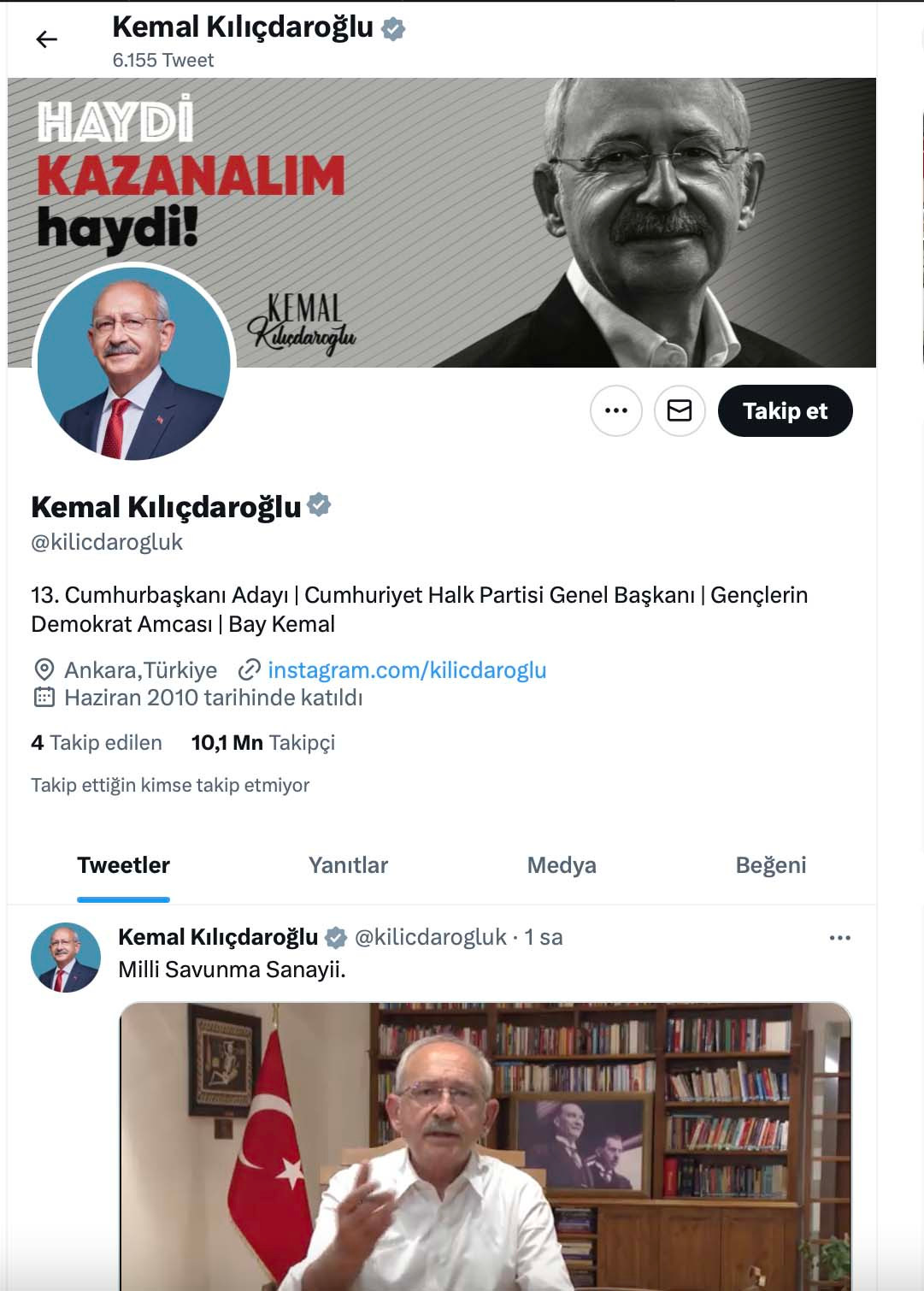 Kılıçdaroğlu’nun sosyal medya hesabında değişiklik - Resim : 1