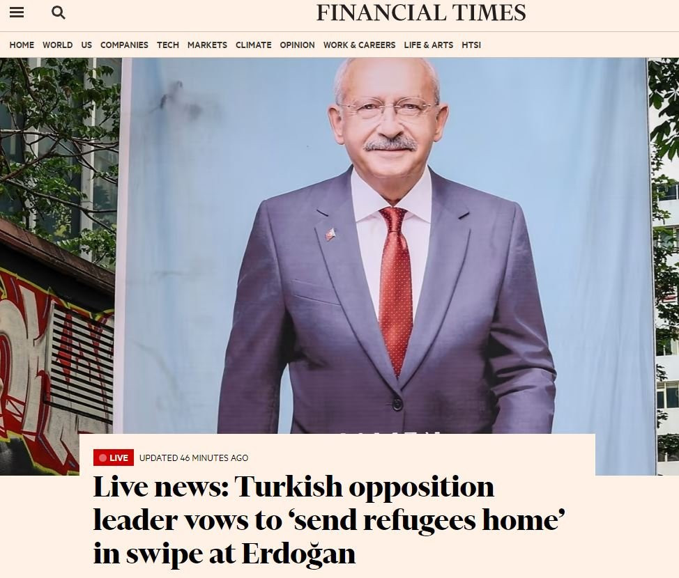 Kemal Kılıçdaroğlu'nun açıklamaları dünya basınında  - Resim : 1