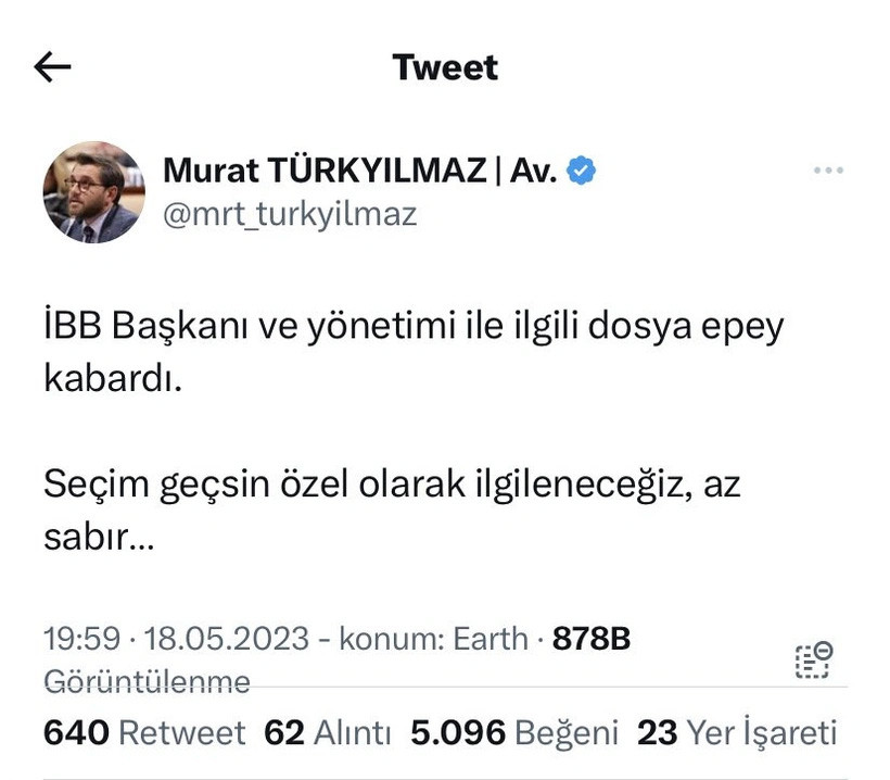 AKP'li Murat Türkyılmaz'dan Ekrem İmamoğlu'na tehdit: Seçim geçsin, özel olarak ilgileneceğiz - Resim : 1