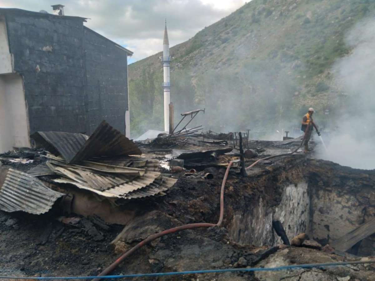 Erzurum'daki yangında 12 ev kullanılamaz hale geldi - Resim : 1