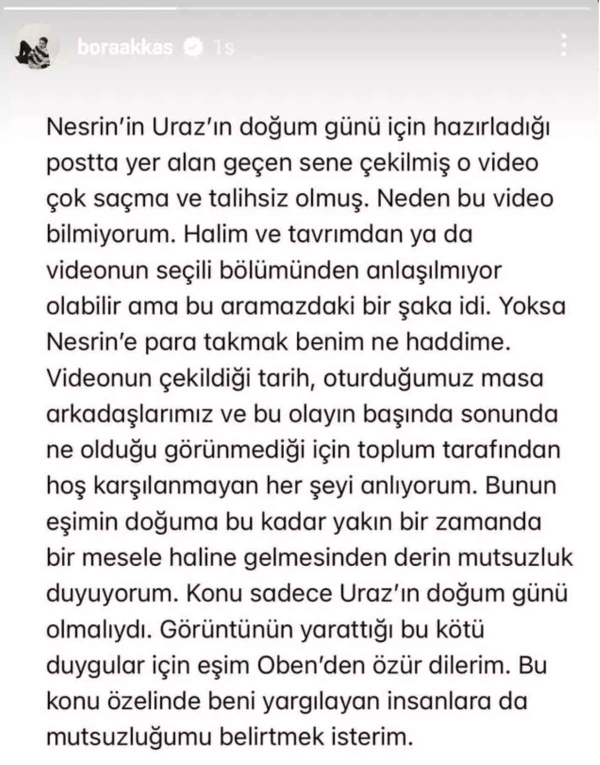 Oyuncu Bora Akkaş'tan 'Nesrin Cavadzade' açıklaması - Resim : 2