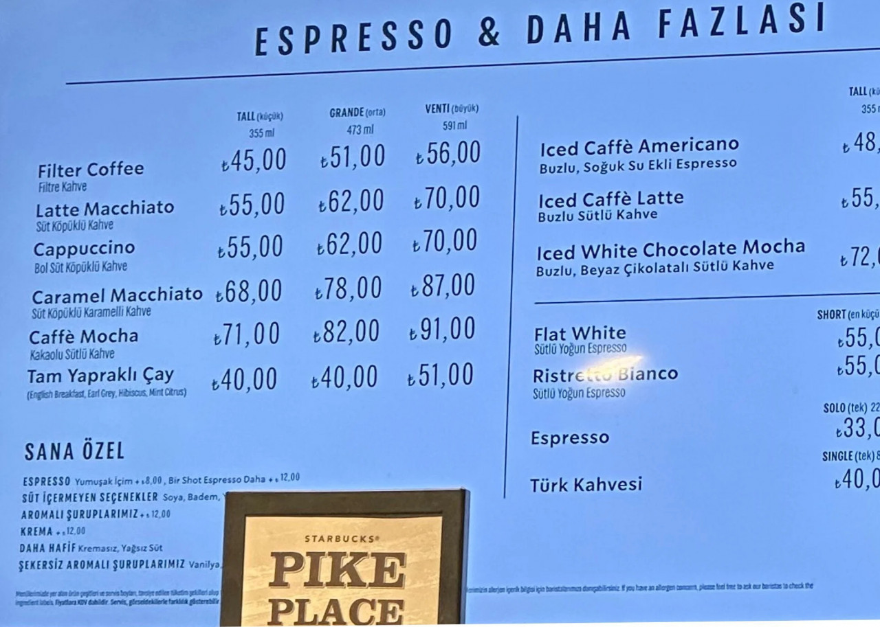 Starbucks'a yine zam geldi: En ucuz kahve 45 TL - Resim : 1