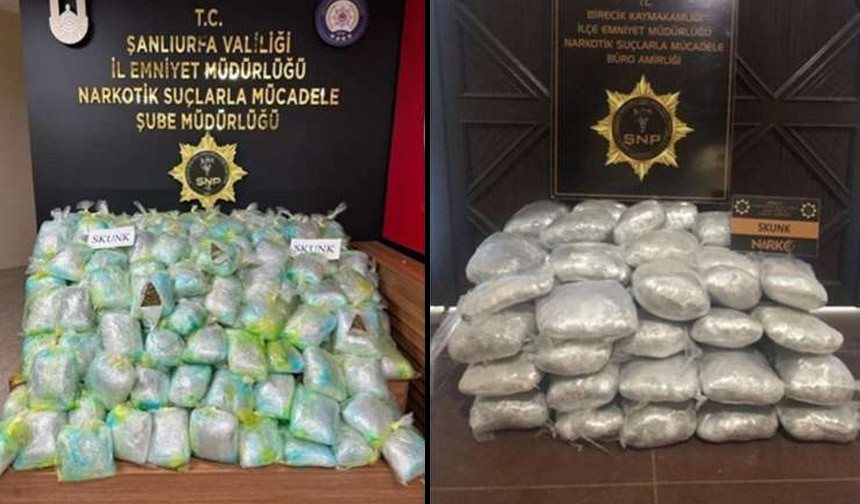 Şanlıurfa'da 167 kilo 250 gram sentetik uyuşturucu ele geçirildi: 4 gözaltı - Resim : 1
