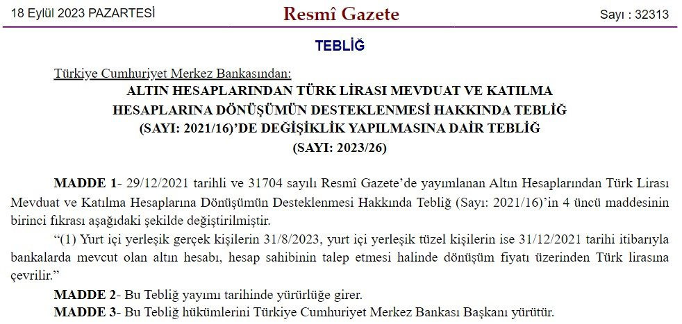 Merkez Bankası'ndan döviz ve altın hesapları için yeni karar - Resim : 2