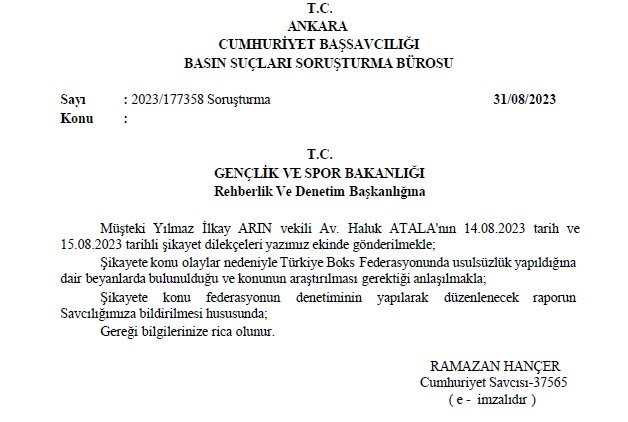 Türkiye Boks Federasyonu Başkanı Eyüp Gözgeç hakkında soruşturma - Resim : 1