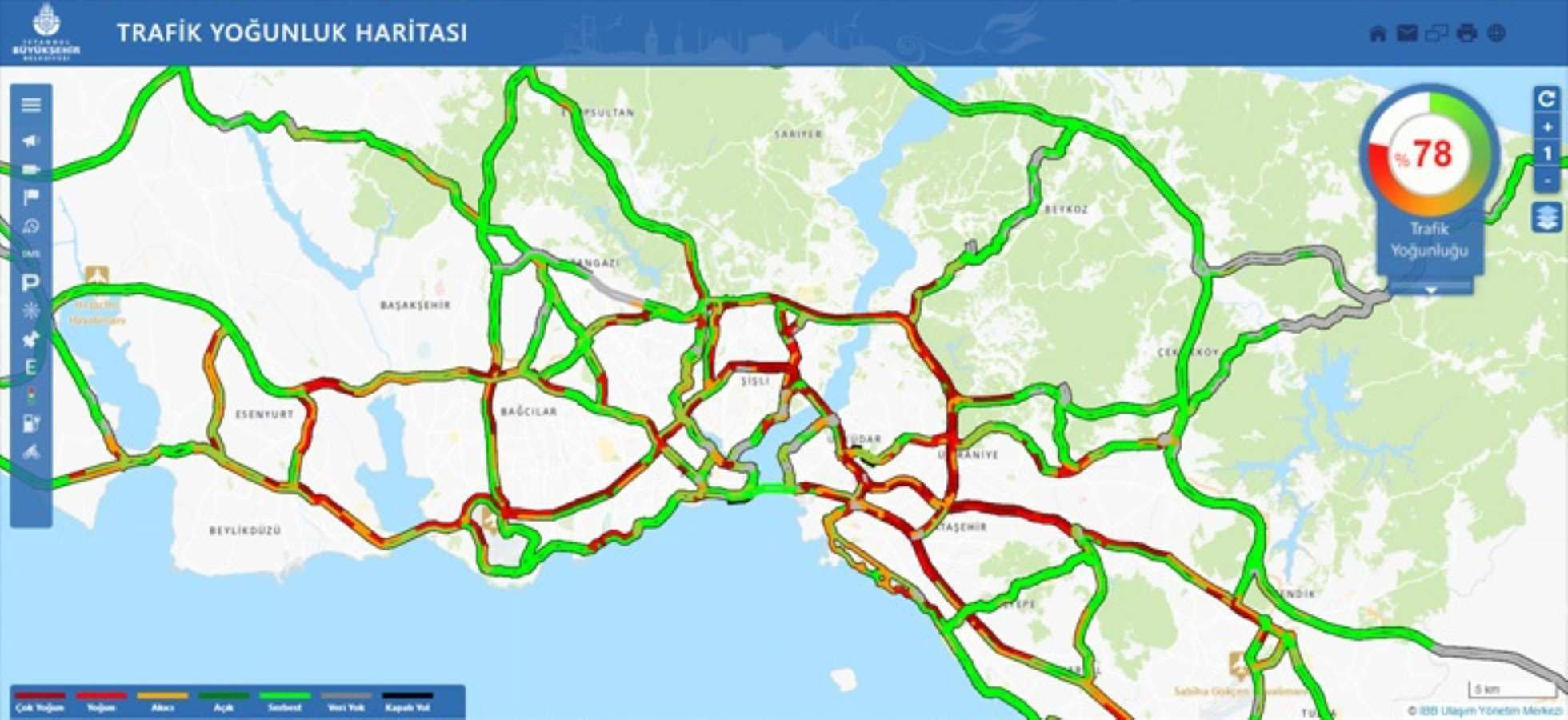 İstanbul'da trafik yoğunluğu yüzde 80'e ulaştı - Resim : 1