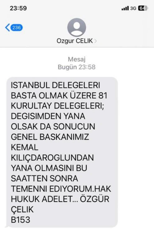 CHP İstanbul İl Başkanı Özgür Çelik: Adıma atılan mesaj sahtedir - Resim : 1