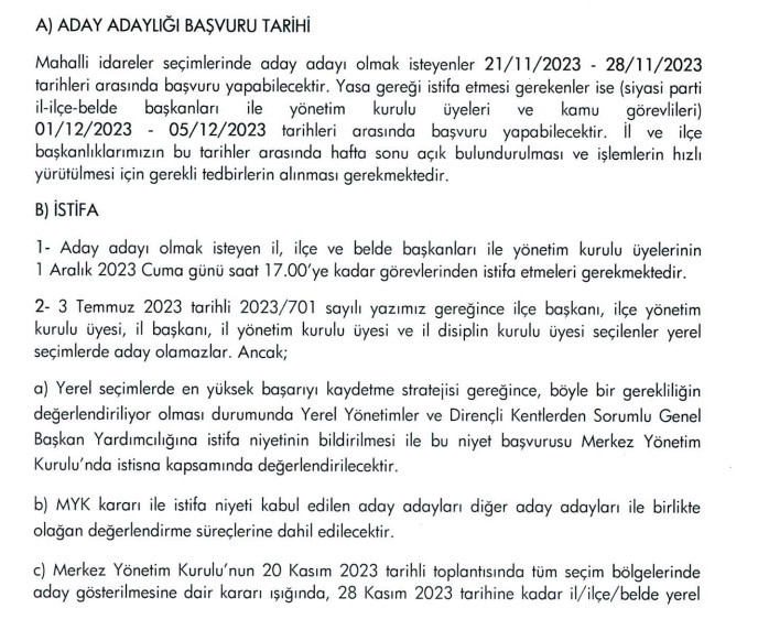 CHP'de belediye başkanlığı aday adaylıkları için başvurular başladı: İşte şartlar... - Resim : 1