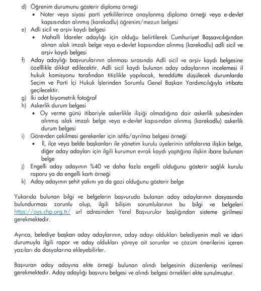 CHP'de belediye başkanlığı aday adaylıkları için başvurular başladı: İşte şartlar... - Resim : 3